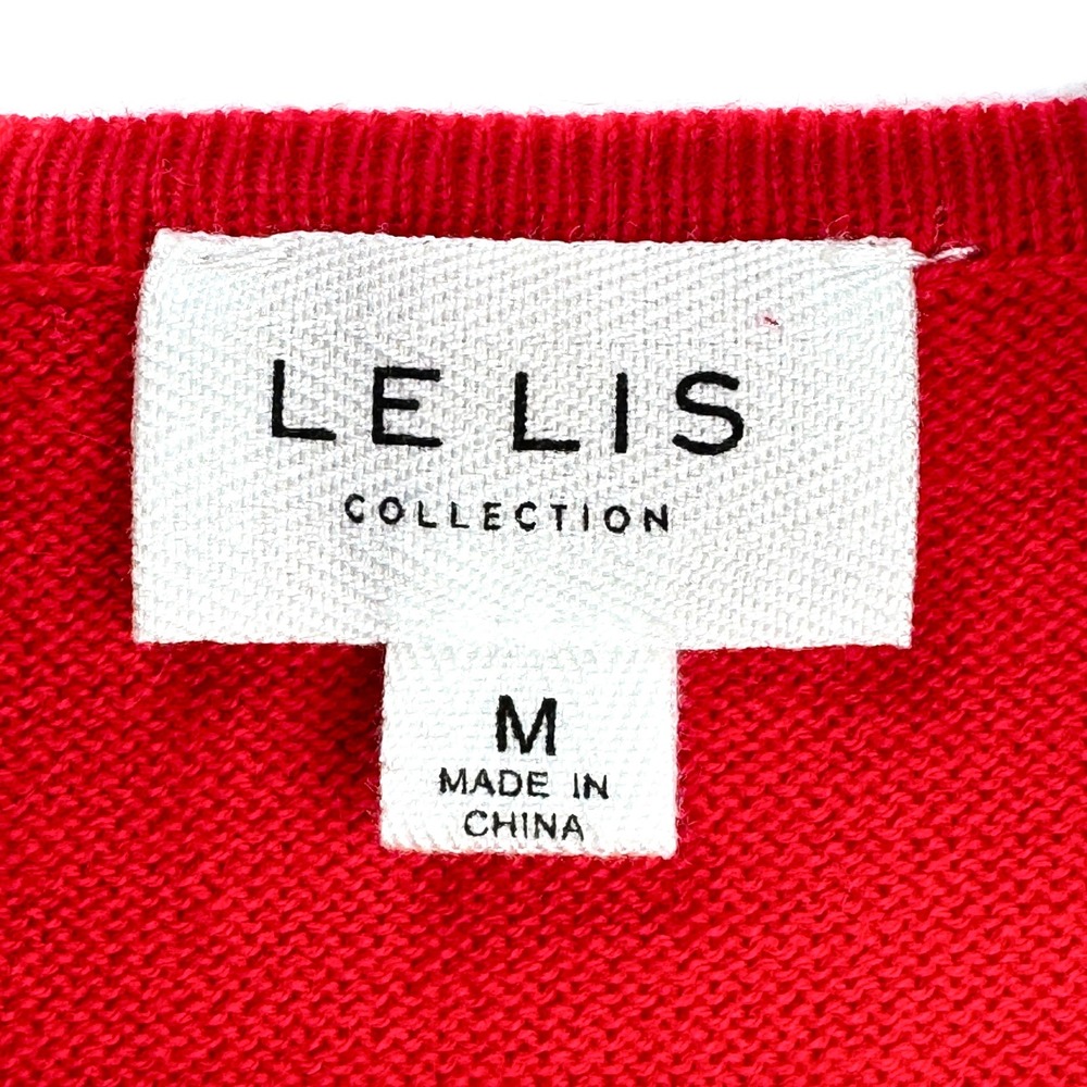 Le Lis USA Knit Crop Tank Top Red Medium Patriotic Americana Y2K NWT July 4th - Picture 8 of 9